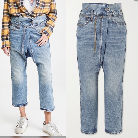 R13 Staley Cross Over Jeans Size 29 - Picture 2 of 8